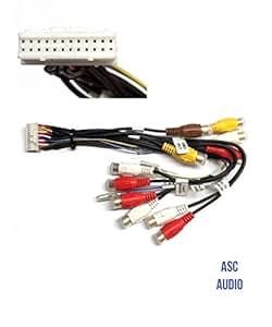 Amazon.com: ASC Car Stereo RCA Audio Video Wire Harness ... pioneer avic d3 wiring harness diagram 