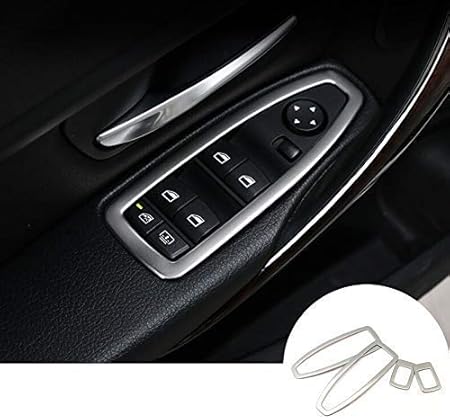Amazon インテリア 車 ドア ウィンドウ スイッチ ボタン トリムカバー 4個 Bmw 3シリーズ セダン F30 F31 F34 13 18用 Hanbun ドアトリム 車 バイク
