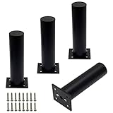 Kyuionty 4 Pack Adjustable Furniture Legs Round