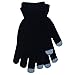 Boss Tech Products Knit Touchscreen Gloves with Conductive Fingertips for Use with All Touchscreen Electronic Devices - Black