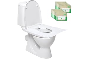 NEAGLORY 100 Pack Disposable Paper Toilet Seat Cover Waterproof and Non Slip Individually Wrapped, for Travel, Toilet Seat Protectors for Toddler Potty Training, Pregnant Mom, Adult