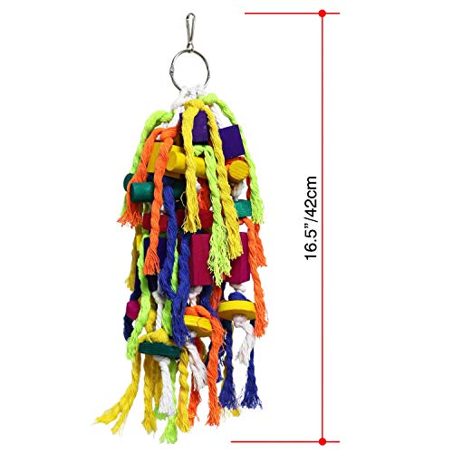 RYPET Large and Small Parrot Chewing Toys - Parrot Cage Bite Toys Wooden Block Tearing Toys for Conu - //medicalbooks.filipinodoctors.org