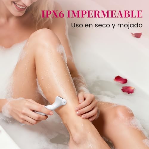 Afeitadora Eléctrica Mujer 4 en 1,IPX6 Recortadora Corporal