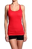 TheMogan Junior Casual Racerback Ribbed Cotton Tank Top Basic Stretch Muscle Tee