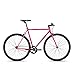 6KU Fixed Gear Single Speed Urban Fixie Road Bike, Fuchsia, 55cm/Lthumb 2