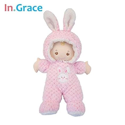 HT TOYS Super Cute Pink Rabbit Baby Born Dolls Sleeping Comt Doll Soft Plush and Stuffed Baby Toys 43Cm Handmade