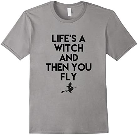 Mens Halloween Witch Shirt Medium Slate