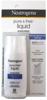 Neutrogena Pure and Free Liquid, SPF 50, 1.4 Ounce (Pack of 3) by Neutorgena by Neutorgena