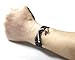VIRGINSTONE Silver Fish Hook Bracelets on Colorful Nylon Ropes (Black & Gray)