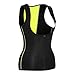 Women Waist Trainer Corset Neoprene Sweat Sauna Vest with Zipper for Weight Loss Tummy Control Fat Burning Slim Body Shaper (Black Hot Vest, M (US 10))