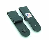 Quick Clip Pro J Clips Style Holster Under Belt Kydex Leather, Black w/Binding Post Screws Hardware