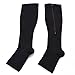 Zipper Compression Socks, Aniwon Open Toe Compression Socks Calf Leg Support Hose Stocking, Black, Large/X-large