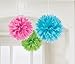 amscan Multi Fluffy Paper Decorations, 16