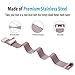 Maledan Compatible with Fitbit Charge 3 Bands, Rose Gold, Small