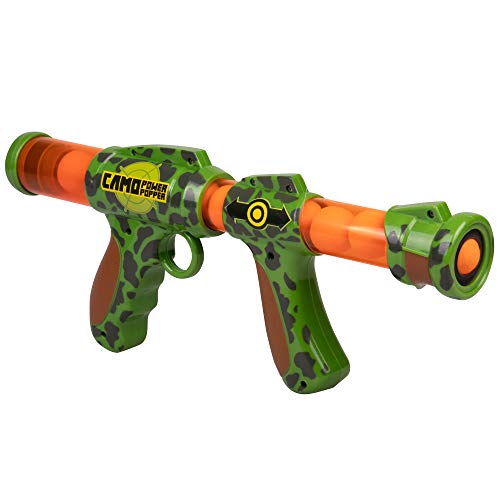 Hog Wild Camo Power Popper 12X Rapid Fire Foam Ball Blaster Gun