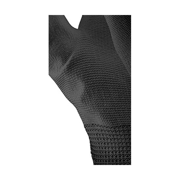 LTD Arbeitshandschuhe, PU-beschichtetes Nylon, Schwarz, 24 Paar Ideal fÃ¼r Gartenarbeit, Bauarbeiter, Mechaniker, runder Ajs LtdÂ® Sticker., schwarz – Bild 4
