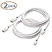 Cable Matters 2-Pack Long USB to Micro USB Cable (Micro USB Charging Cable) in White 10 ft