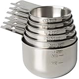 KitchenMade Measuring Cups Stainless Steel 6 Piece Stackable Set