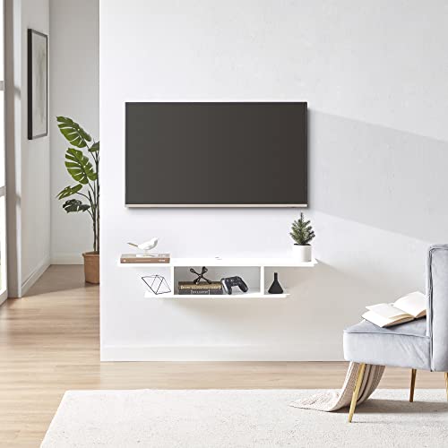 Floating TV Stand Wall Mounted Entertainment Center Media Console Component Shelf Under TV with