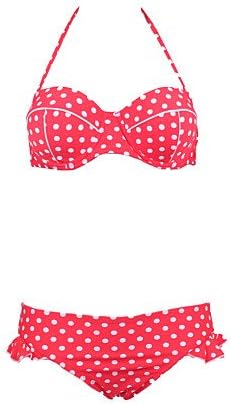 SNEED-Womens 50s Retro Vintage Polka Dot Swimwear Bikini , red-m , red-m