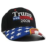 Military imagine Trump 2020 Black Cap US Flag Keep America Great hat President