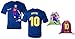 Messi Jersey Style T-shirt Kids Lionel Messi Jersey T-shirt Gift Set Youth Sizes ✓ Premium Quality ✓ ✓ Soccer Backpack Gift Packaging (YM 8-10 Years Old, Messi)