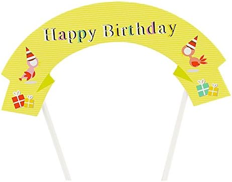 Coolfm Art Superhero Party Happy Birthday Cake Bunting Topper Cake Bunting Banner Cake Topper Garland - Handmade Pennant Flags with Red Dots Straw Pole (F14)