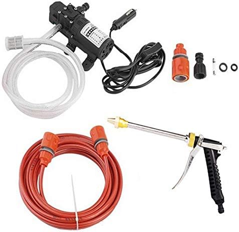 JINER 12V Portable car wash pump High Pressure Self-Priming Spray Washer sprayer kit for watering flowers, washing bathroom, cleaning window, washing floor, cleaning air conditioner