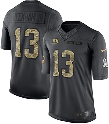 Beckham Jr 13# Giants Anthracite 2016 Mens Salute to Service Jersey Medium