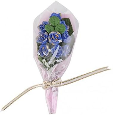 Amazon ノーブランド品 1 12 ２セット ドールハウス用 粘土製 ミニチュア バラの花束 人形の家 飾り ブルー 家具 おもちゃ