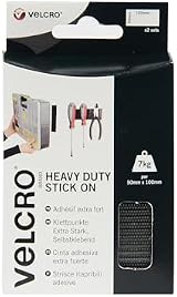 VELCRO Brand Heavy Duty Stick On Strips 50x100mm Set of 2 Black view 8