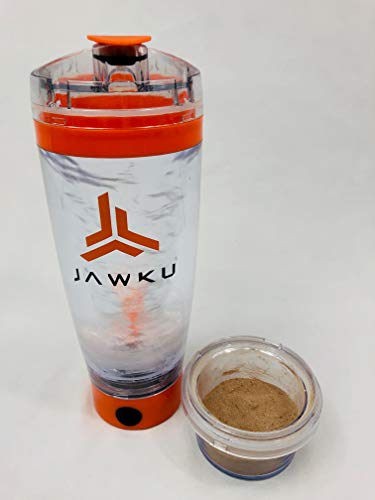 JAWKU Power Shaker Bottle Now with Dry Storage Container // A Powerful 11,000 RPM Mixer and Built-in Charger for Your Devices / 600ml (20oz.) BPA Free/New Dry Storage Container - Thumbnail 5