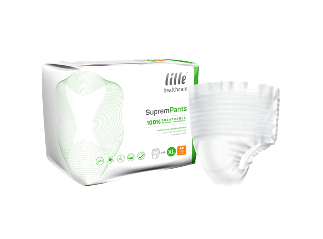 Lille SupremPants Incontinence Pads, Fast Absorbing Disposable Briefs for Men and Women, Maxi, Heavy Absorption, Size XL, Pack of 14 — image 1