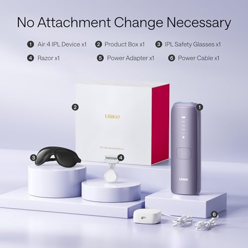 Ulike Laser Hair Removal Device Air 4 Ipl Gift for Women and Men, Ice Cool and Permanent Hair Reduction for Nearly Painless, USHR Mode Hair Removal in 10mins from Home