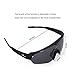 JEPOZRA Riding Glasses Polarized Sports Sunglasses Cycling Glasses for Men Women with 4 Interchangeable Lenes for Ski Running (Black Frame)