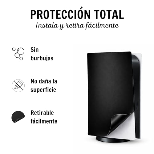 UtmostXP Vinyl Sticker Protector for PS5 (Black Standard Disk) | Sticker Compatible with PS5, Protective Sticker for PS5 Console and Controllers, Decal, Accessories for Play 5