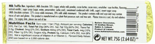 Butlers Truffle Bar, Milk Chocolate, 2.64 Ounce
