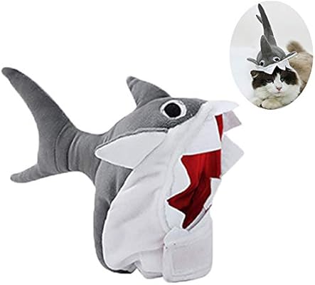 Amazon Co Jp ペット服面白い犬猫サメの衣装 ペット帽子ハロウィーンペット衣装 ベルクロの衣装で猫と子犬のかわいい面白い頭飾り S ホーム キッチン