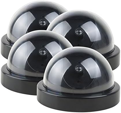 Buyerzone Realistic Looking Dummy Security CCTV Camera with Flashing LED Light for Office and Home