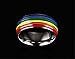 Fashion Month 8mm Titanium Stainless Steel Rainbow Enamel Gay Lesbian Wedding Engagement Promise Band LGBT Pride Ring