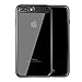 Baseus Hard PC, Flexible TPU Ultra Slim Clear Case Premium Hybrid Protective Cover for Apple iPhone 8/7 Plus, Black