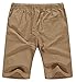 NITAGUT Men's Linen Casual Classic Fit Short (S(US 32-34), 03 Dark Khaki)