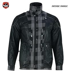 Men Motorcycle Flannel Shirt Sporty Armored Kevlar