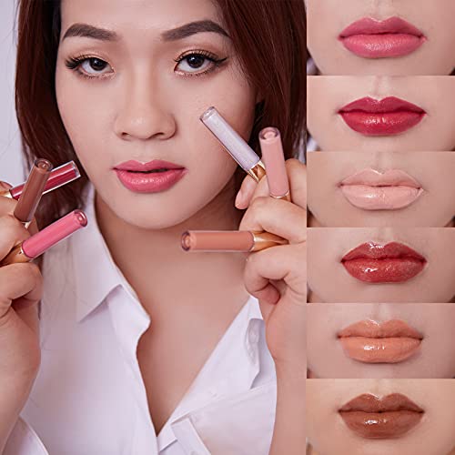 PARAMISS Lip Gloss Pigment Powder Natural Lip Dye 5 Colors x 10G and