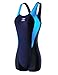 AXESEA Women’s Athletic Boyleg Pro Splice Backless One Piece Swimsuit Bathing Suit