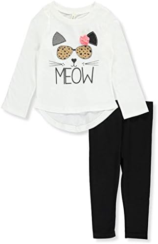 Love At First Sight Little Girls' Toddler 2-Piece Outfit - off white, 3t