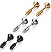 FUNRUN JEWELRY Stainless Steel Punk Rock Womens Mens Screw Stud Earrings 3 Pairs a Set 3 Colors