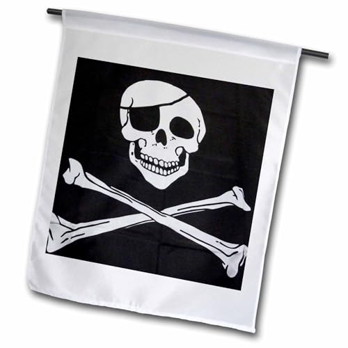 3dRose fl_23960_1 Ex Pirate Garden Flag, 12 by 18-Inch