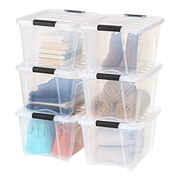 IRIS USA 32 Quart Stackable Plastic Storage Bins