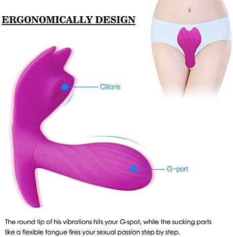 Wearable Vibration P-āntìes C-litōris Stimulation, Female Wireless Remote Control Charging Sucking Wearable Massage Vib C-Mssager for Women -Purple by Dwoon